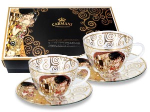 Kpl. Filiżanek Gustav Klimt Pocałunek