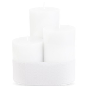Pl Lino Blanco Świeca Glass Classic 3-Pack Walec