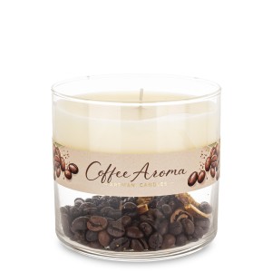 Pl Świeca Duo Coffee Aroma Szkło Małe Kremowy