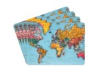 Kpl. 4 podkładek korkowych - World Traveller