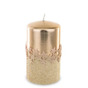 Pl Rose Gold Świeca Ice Star Walec Średni Fi8